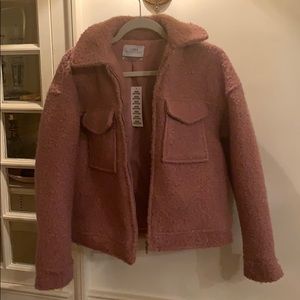 pink/ mauve fuzzy jacket